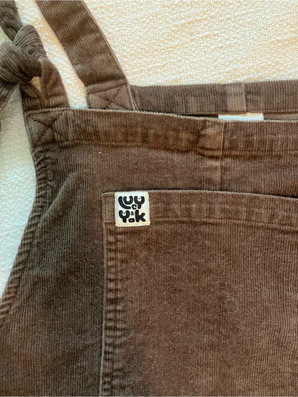Lucy & Yak Women’s Corduroy Overalls in dark brown, size 10R - Picture 5 of 6